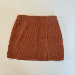 Altar'd State Sz M Rust / Burnt Orange Corduroy Skirt A-line